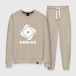 Костюм хлопковый женский ROBLOX WHITE LOGO, цвет: миндальный