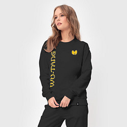 Костюм хлопковый женский WU TANG CLAN LOGO YELLOW, цвет: черный — фото 2