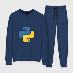 Костюм хлопковый женский Python язык, цвет: тёмно-синий