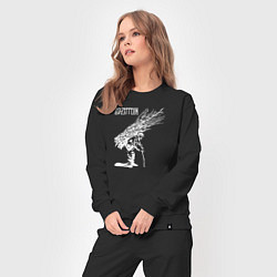 Костюм хлопковый женский Led Zeppelin IV альбом, цвет: черный — фото 2