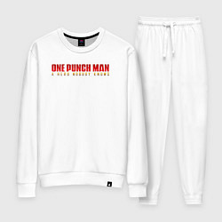 Костюм хлопковый женский One Punch Man a hero nobody knows, цвет: белый