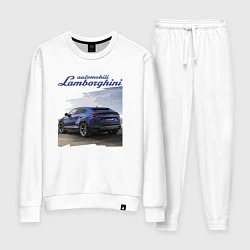 Костюм хлопковый женский Lamborghini Urus Sport, цвет: белый