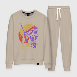 Костюм хлопковый женский Евангелион 01, цвет: миндальный