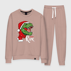 Костюм хлопковый женский T-rex Merry Roar, цвет: пыльно-розовый