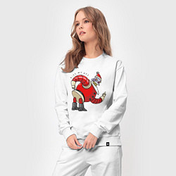Костюм хлопковый женский Futurama Kiss my ass, цвет: белый — фото 2