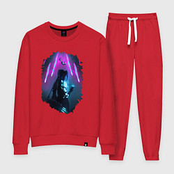 Костюм хлопковый женский ДЖИНКС, ЛИГА ЛЕГЕНД ARCANE JINX, цвет: красный