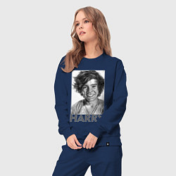 Костюм хлопковый женский Harry Styles, цвет: тёмно-синий — фото 2
