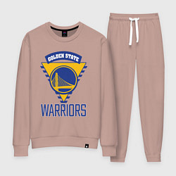 Костюм хлопковый женский Golden State Warriors Голден Стейт НБА, цвет: пыльно-розовый