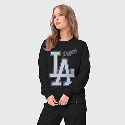 Костюм хлопковый женский Los Angeles Dodgers - baseball team, цвет: черный — фото 2
