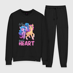 Костюм хлопковый женский My Little Pony Follow your heart, цвет: черный