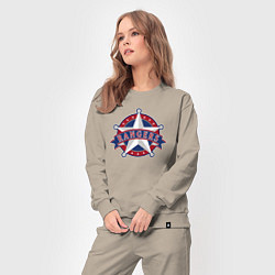 Костюм хлопковый женский Texas Rangers -baseball team, цвет: миндальный — фото 2