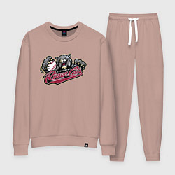 Костюм хлопковый женский Sacramento River Cats - baseball team, цвет: пыльно-розовый