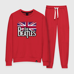 Костюм хлопковый женский The Beatles Great Britain Битлз, цвет: красный