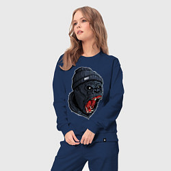 Костюм хлопковый женский Scream gorilla, цвет: тёмно-синий — фото 2