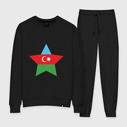 Костюм хлопковый женский Azerbaijan Star, цвет: черный
