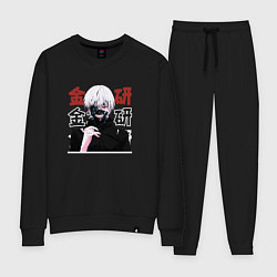 Костюм хлопковый женский Токийский гуль Tokyo Ghoul, Ken Kaneki Канеки Кен, цвет: черный