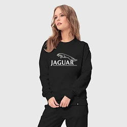 Костюм хлопковый женский Jaguar, Ягуар Логотип, цвет: черный — фото 2