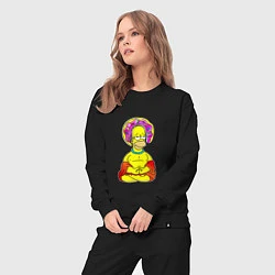 Костюм хлопковый женский Гомер - бог пончиков, цвет: черный — фото 2