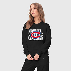 Костюм хлопковый женский Монреаль Канадиенс, Montreal Canadiens, цвет: черный — фото 2
