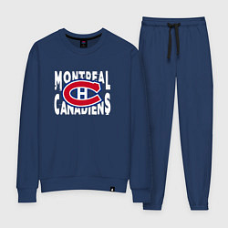 Костюм хлопковый женский Монреаль Канадиенс, Montreal Canadiens, цвет: тёмно-синий