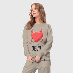 Костюм хлопковый женский Valentines Day Devil, цвет: миндальный — фото 2