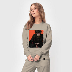 Костюм хлопковый женский Мегуми, цвет: миндальный — фото 2