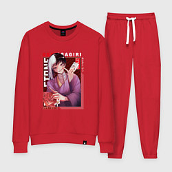 Костюм хлопковый женский Доктор Стоун Dr Stone, Гэн Асагири, цвет: красный