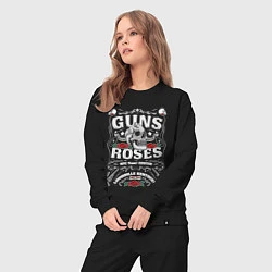 Костюм хлопковый женский GUNS N ROSES РОК, цвет: черный — фото 2