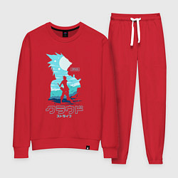 Костюм хлопковый женский Клауд Страйф, цвет: красный