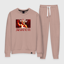 Костюм хлопковый женский Queen Серп и Молот, цвет: пыльно-розовый
