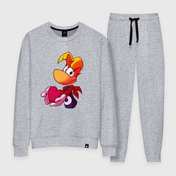 Костюм хлопковый женский Rayman с сердечком в руках, цвет: меланж