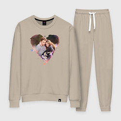 Костюм хлопковый женский Twilight love, цвет: миндальный