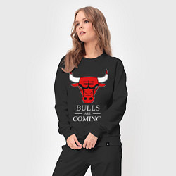 Костюм хлопковый женский Chicago Bulls are coming Чикаго Буллз, цвет: черный — фото 2