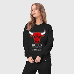 Костюм хлопковый женский Chicago Bulls are coming Чикаго Буллз, цвет: черный — фото 2