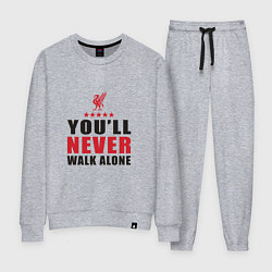 Костюм хлопковый женский Liverpool - Never Walk Alone, цвет: меланж