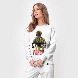 Костюм хлопковый женский 5 Finger Death Punch Groove Metal, цвет: белый — фото 2