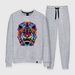 Костюм хлопковый женский Color lion Neon, цвет: меланж