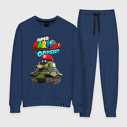Костюм хлопковый женский Tank Super Mario Odyssey, цвет: тёмно-синий