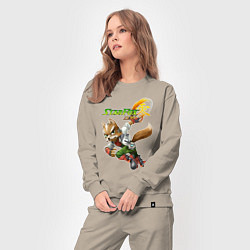 Костюм хлопковый женский Star Fox Zero Nintendo Video game, цвет: миндальный — фото 2