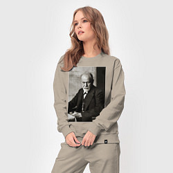 Костюм хлопковый женский Casual freud, цвет: миндальный — фото 2
