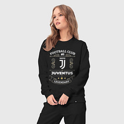 Костюм хлопковый женский Juventus FC 1, цвет: черный — фото 2