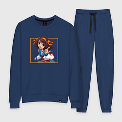 Костюм хлопковый женский Харухи art, цвет: тёмно-синий