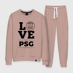 Костюм хлопковый женский PSG Love Классика, цвет: пыльно-розовый