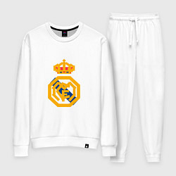 Костюм хлопковый женский Football - Real Madrid, цвет: белый