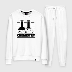 Костюм хлопковый женский CHEMISTRY химия, цвет: белый