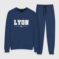 Костюм хлопковый женский Lyon Football Club Классика, цвет: тёмно-синий