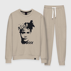 Костюм хлопковый женский XXXTENTACION Look At Me, цвет: миндальный