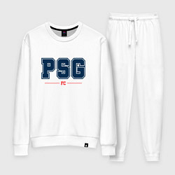 Костюм хлопковый женский PSG FC Classic, цвет: белый