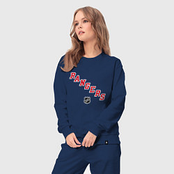 Костюм хлопковый женский New York Rangers NHL, цвет: тёмно-синий — фото 2