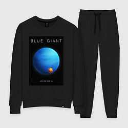Костюм хлопковый женский Blue Giant Голубой Гигант Space collections, цвет: черный